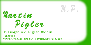 martin pigler business card
